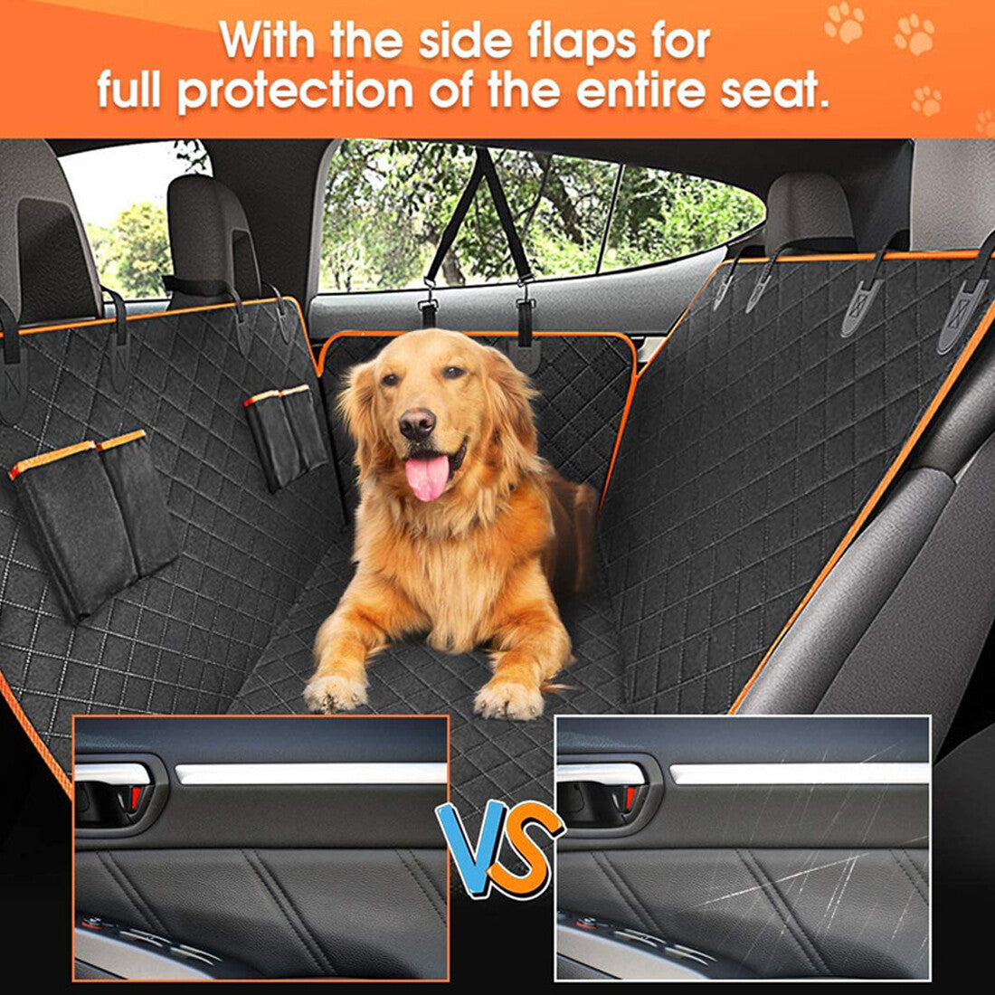 Dog Car Seat Cover with Back Seat Hammock
