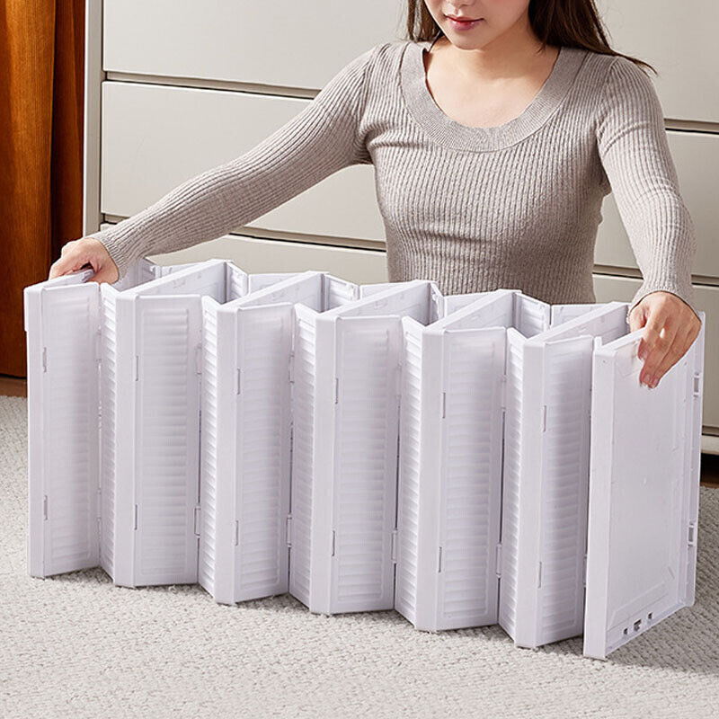 6 Tier Plastic Shoe Storage Box, Stackable and Foldable Trainer Organi